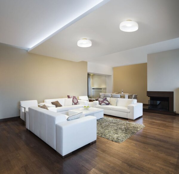 LED Deckenleuchte Glas 2700/3000/4000K Gold B:42 cm