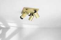 Deckenspot Aluminium GU10 Messing schwenkbar H:12,5 cm