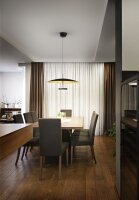 LED Pendelleuchte Schwarz 3000K rund &Oslash;60 cm 3200 lm