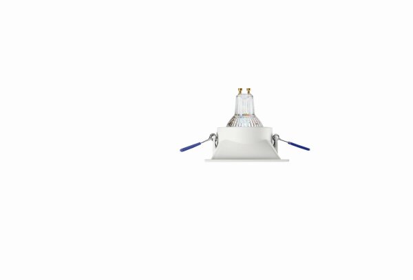 Einbauleuchte WeiÃŸ Metall GU10 L:9,3 cm eckig