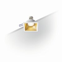 Einbauleuchte Gold Metall GU10 B:9,3 cm eckig