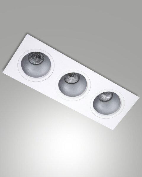Einbauleuchte Weiß Metall GU10 L:35,5 cm dekorativ