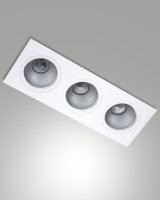 Einbauleuchte Weiß Metall GU10 L:35,5 cm dekorativ