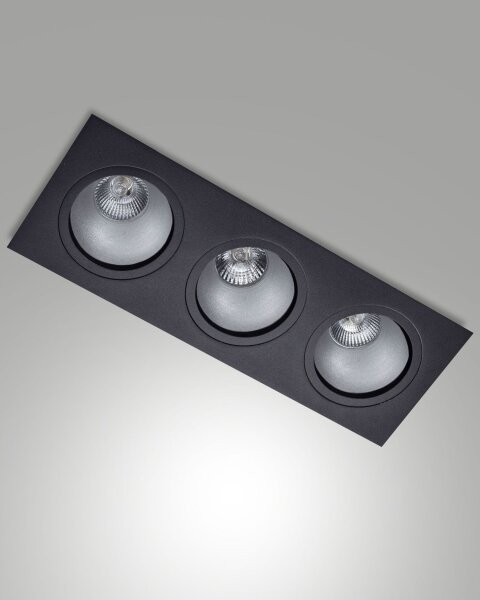 Einbauleuchte Schwarz GU10 L:35,5 cm dekorativ