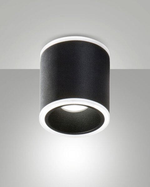 LED Deckenleuchte Aluminium IP40 3000K L:9 cm Schwarz
