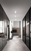 LED Deckenleuchte Aluminium IP40 3000K Glas Wei&szlig;