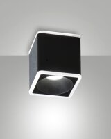 LED Deckenleuchte Aluminium IP40 3000K Glas Schwarz