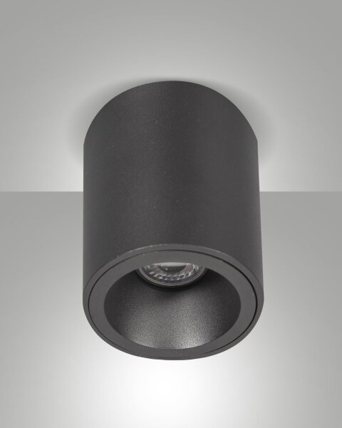 Deckenleuchte Aluminium GU10 L:9 cm Schwarz dimmbar