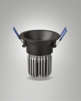 LED Einbauleuchte IP40 3000K Aluminium Schwarz B:8,2 cm