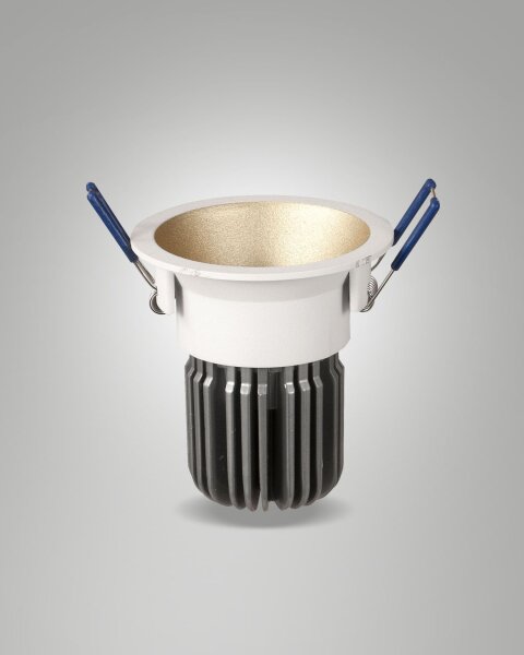 LED Einbauleuchte Gold IP40 3000K Aluminium H:8,9 cm