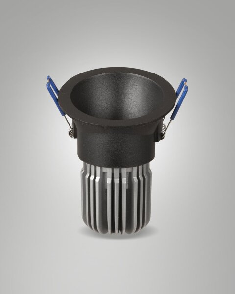 LED Einbauleuchte IP40 2700K Aluminium Schwarz B:8,2 cm