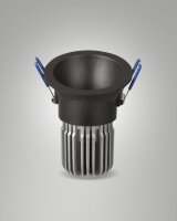 LED Einbauleuchte IP40 2700K Aluminium Schwarz B:8,2 cm