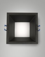 LED Einbauleuchte Aluminium IP40 3000K Schwarz blendarm