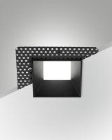 LED Einbauleuchte Aluminium IP40 3000K Schwarz B:15 cm