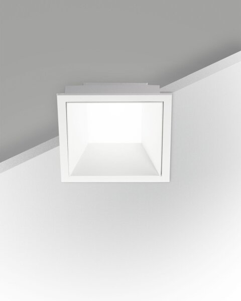 LED Einbauleuchte IP40 2700K Aluminium WeiÃŸ T:5,8 cm