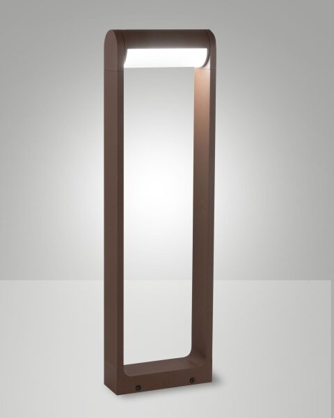 LED Stehleuchte IP65 3000K Metall Weiß Rostbraun