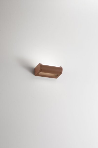 LED Wandleuchte IP65 3000K Metall Rostbraun B:17,5 cm
