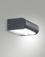 LED Wandleuchte Dunkelgrau IP65 3000K Metall T:11 cm