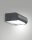 LED Wandleuchte Dunkelgrau IP65 3000K Metall T:11 cm