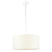 H&auml;ngeleuchte Retro Creme Gold Stoff rund Esszimmer
