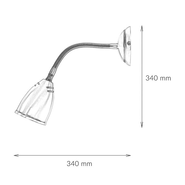 Schwenkbare Wandlampe Rustikal Bronze Hell