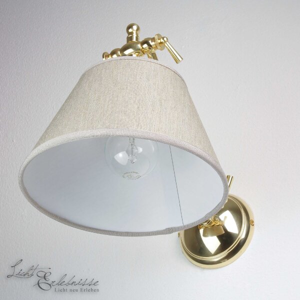 Wandlampe Messing Glänzend Poliert Snodo