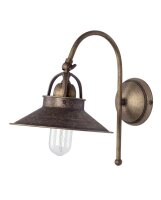 Wandleuchte in Bronze Antik aus Echt-Messing
