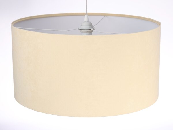 Hängeleuchte Esstisch Lampe Creme Weiß Stoff