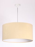 H&auml;ngeleuchte Esstisch Lampe Creme Wei&szlig; Stoff