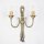 Wandlampe Leuchter 2-flmg Bronze aus Echt-Messing