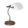 Exklusive Bankerlampe in Bronze Antik Weiß Echt-Messing