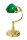 Bankerlampe Gold 24K aus Messing mit Glasschirm