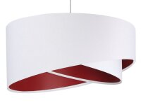 Hängelampe BRANDO Weiß Rot rund Ø50cm...