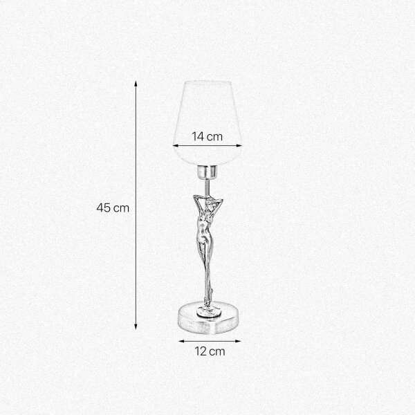Tischleuchte Glas Echt-Messing Handarbeit Klassisch