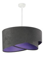 Hängeleuchte Dunkelgrau Lila rund Ø50cm...