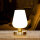 Tischleuchte Glasschirm Messingsockel elegant TALIS