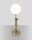 Tischlampe Klassisch rund Echt-Messing Glas DONNE