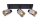 Deckenstrahler Metall Rauchglas 3-flammig E14 B:38 cm