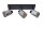 Deckenstrahler Metall Rauchglas 3-flammig E14 B:38 cm