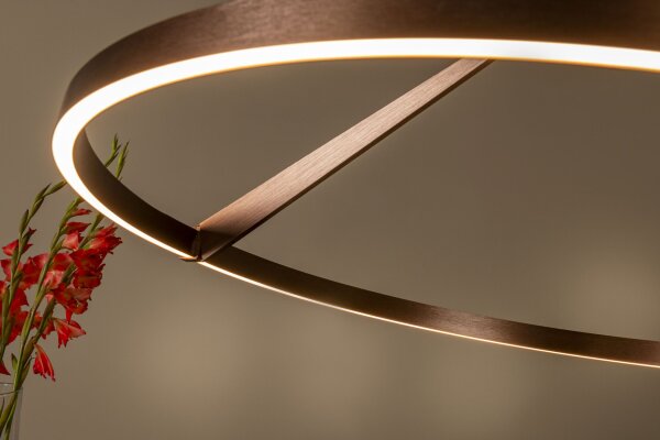 LED Pendelleuchte Aluminium L:80 cm 2700 K edel