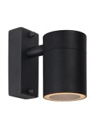 Außenwandleuchte Stahl Schwarz IP44 GU10 H:11 cm