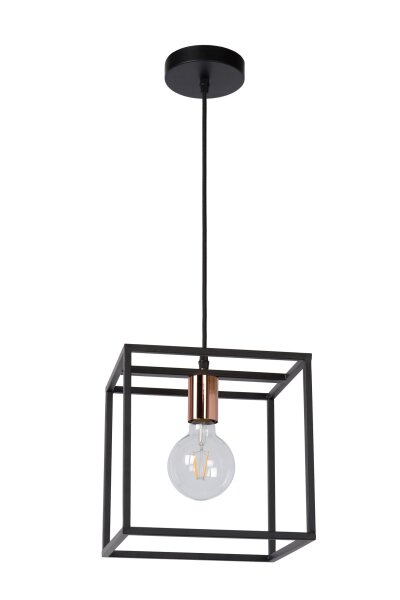 Hängelampe Metall Schwarz Kupfer E27 B:25 cm rund