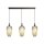 Pendelleuchte Metall Schwarz Gold 3-flammig GU10 115 cm