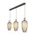 Pendelleuchte Metall Schwarz Gold 3-flammig GU10 115 cm