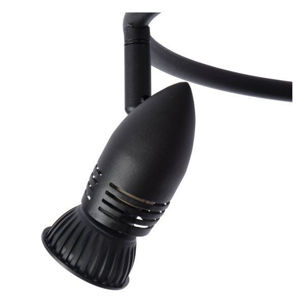 Deckenspot Schwarz 3-flammig GU10 Ø31 cm flexibel