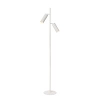 Stehlampe flexibel Wei&szlig; GU10 H:140 cm Fu&szlig;schalter