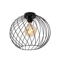 Deckenlampe Metall Schwarz rund &Oslash;40 cm E27 modern