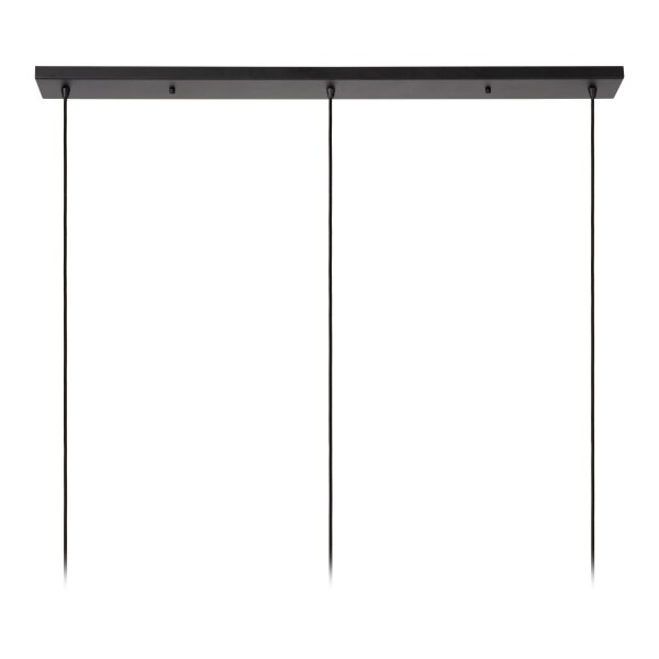 Hängelampe Messing Schwarz 3-flammig L:130 cm E27