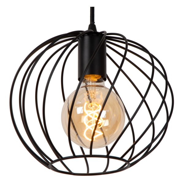 Pendelleuchte Schwarz E27 B:50 cm modern edel rund