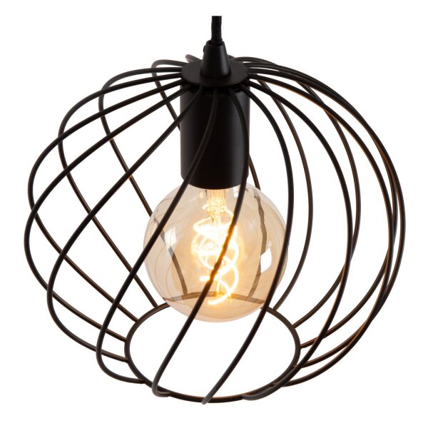 Pendelleuchte Schwarz E27 B:50 cm modern edel rund